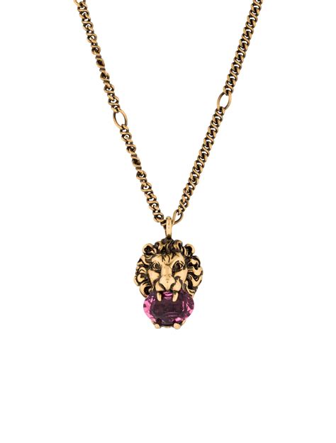 gucci necklace lion